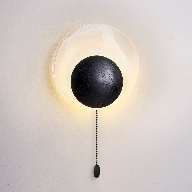Orla Cosmica Eclipse negra travertino aplique de pared