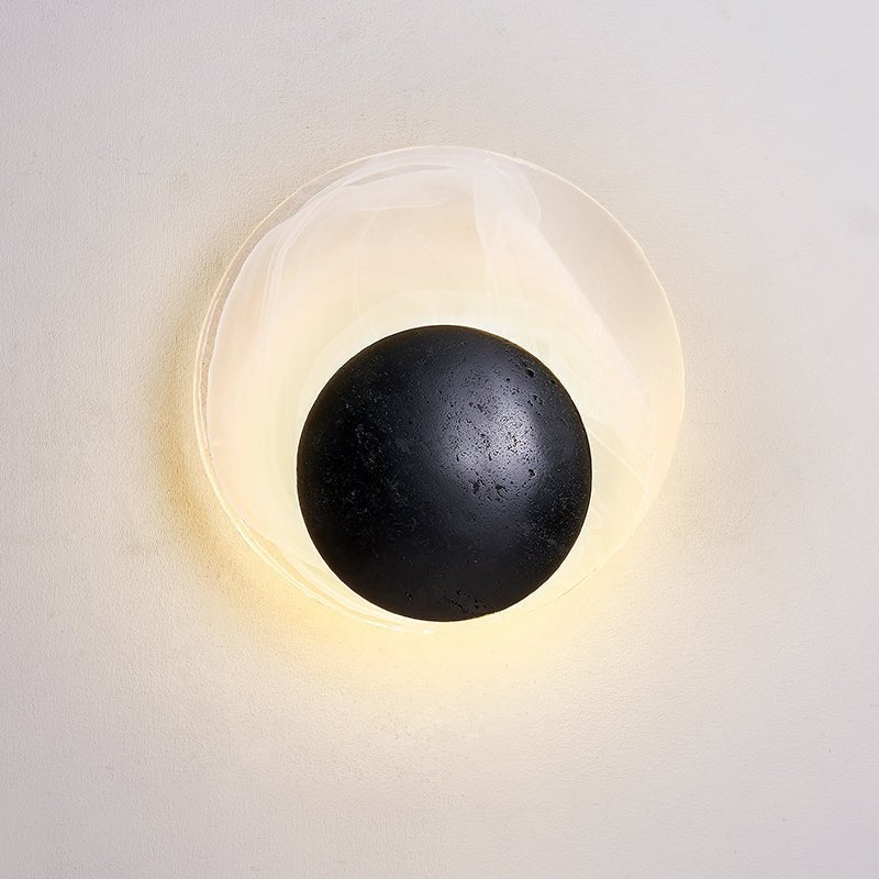 Orla Cosmica Eclipse negra travertino aplique de pared