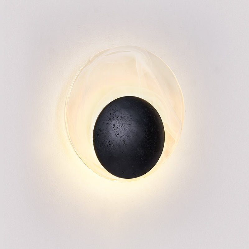 Orla Cosmica Eclipse negra travertino aplique de pared