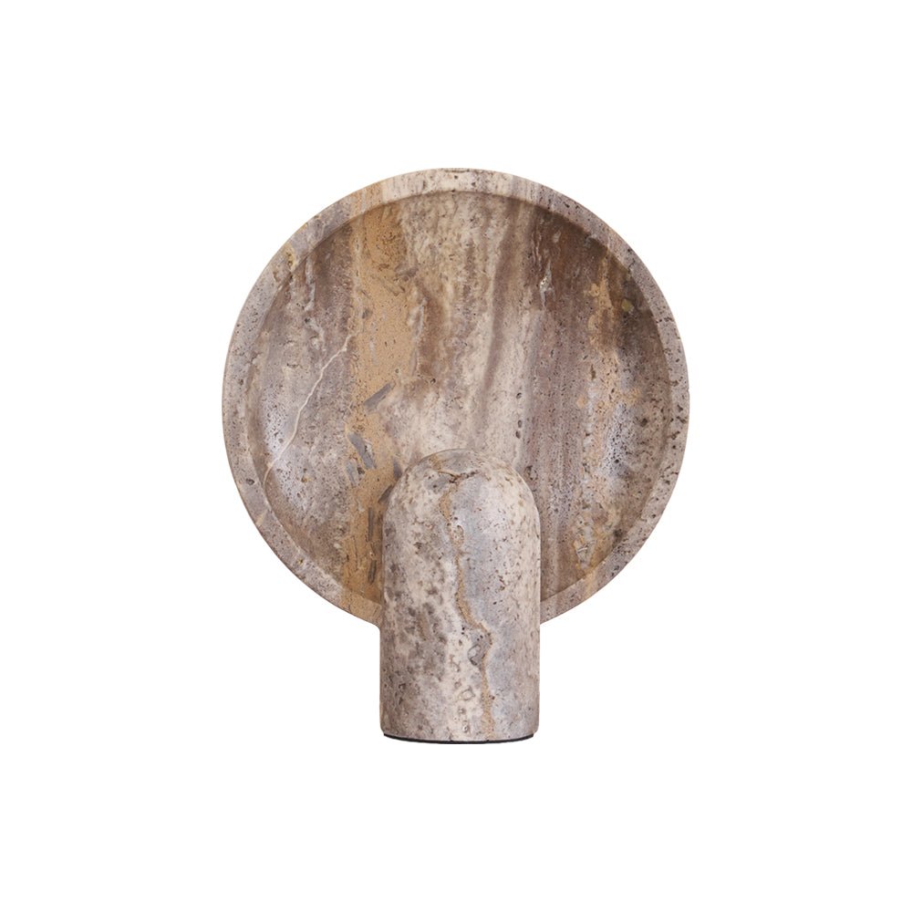 Valemu lámpara de mesa Saucer-Base travertino