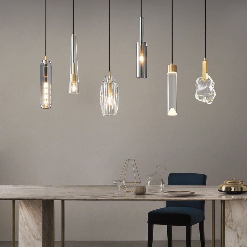 Luxinira lámpara colgante pantalla transparente cristal
