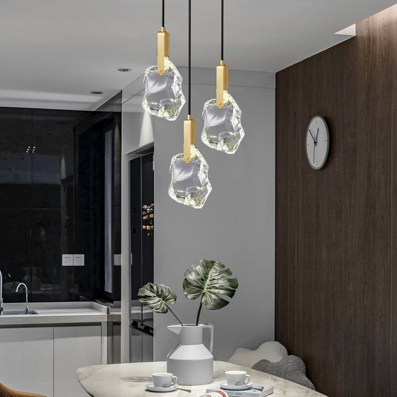 Luxinira lámpara colgante pantalla transparente cristal