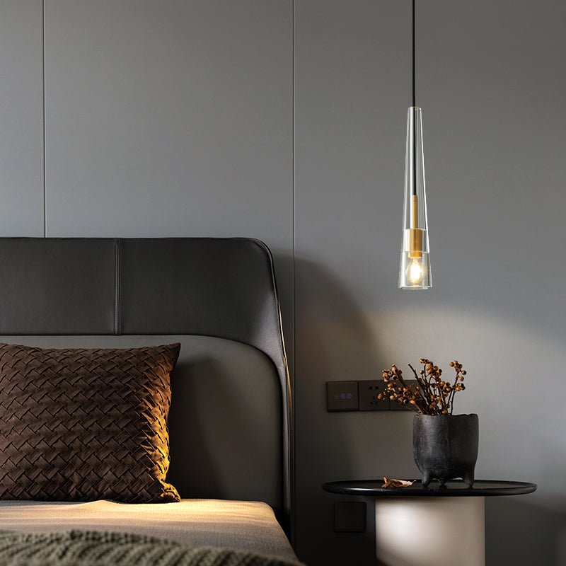 Luxinira lámpara colgante pantalla transparente cristal