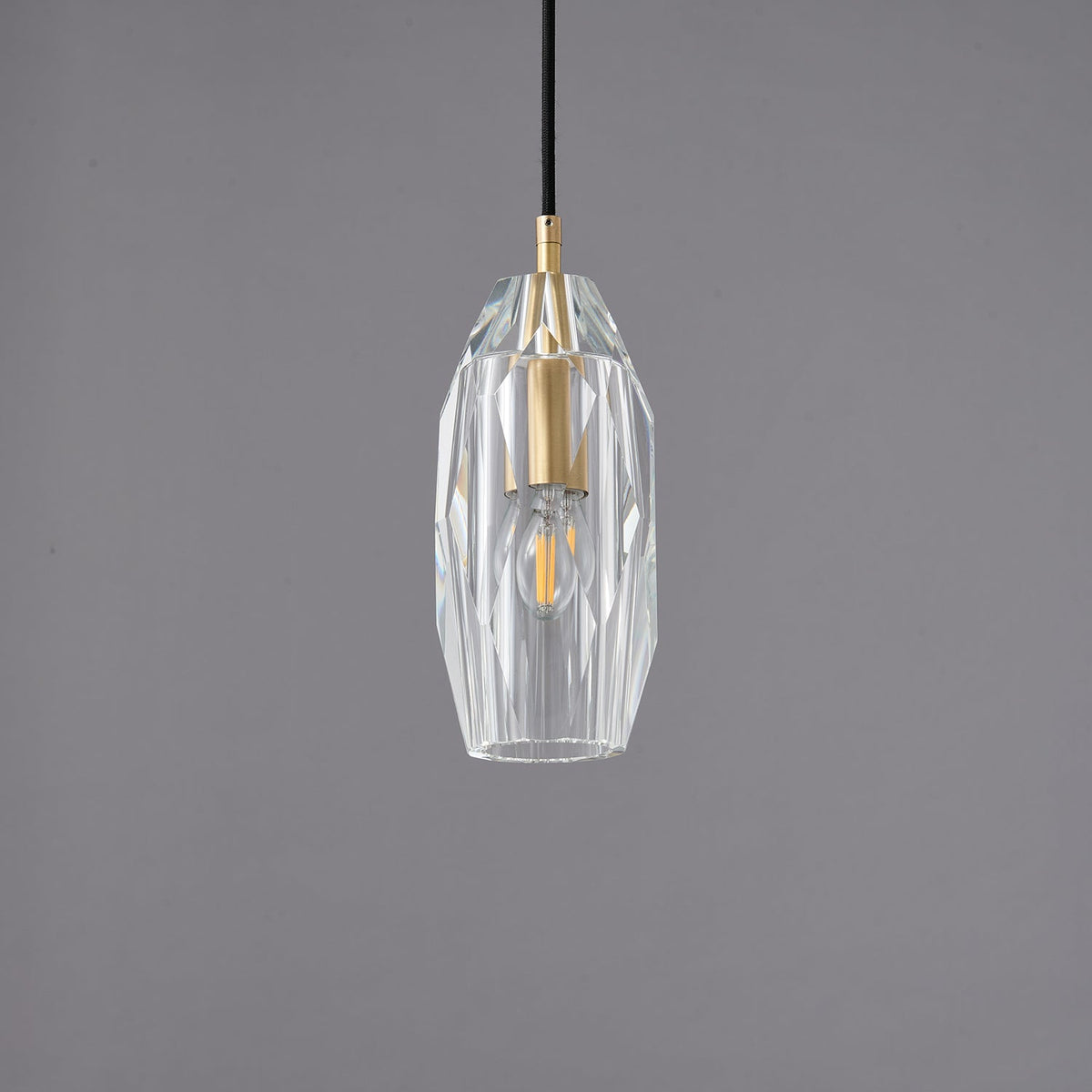 Luxinira lámpara colgante pantalla transparente cristal