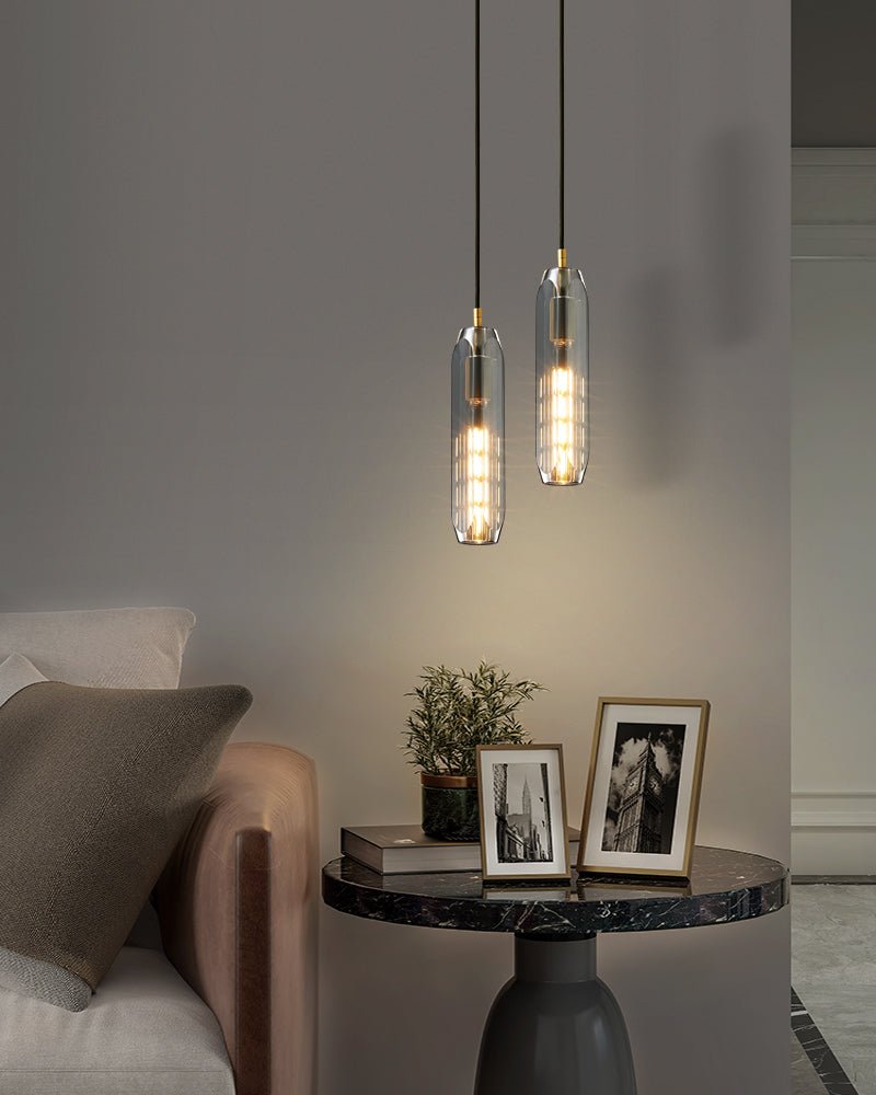 Luxinira lámpara colgante pantalla transparente cristal