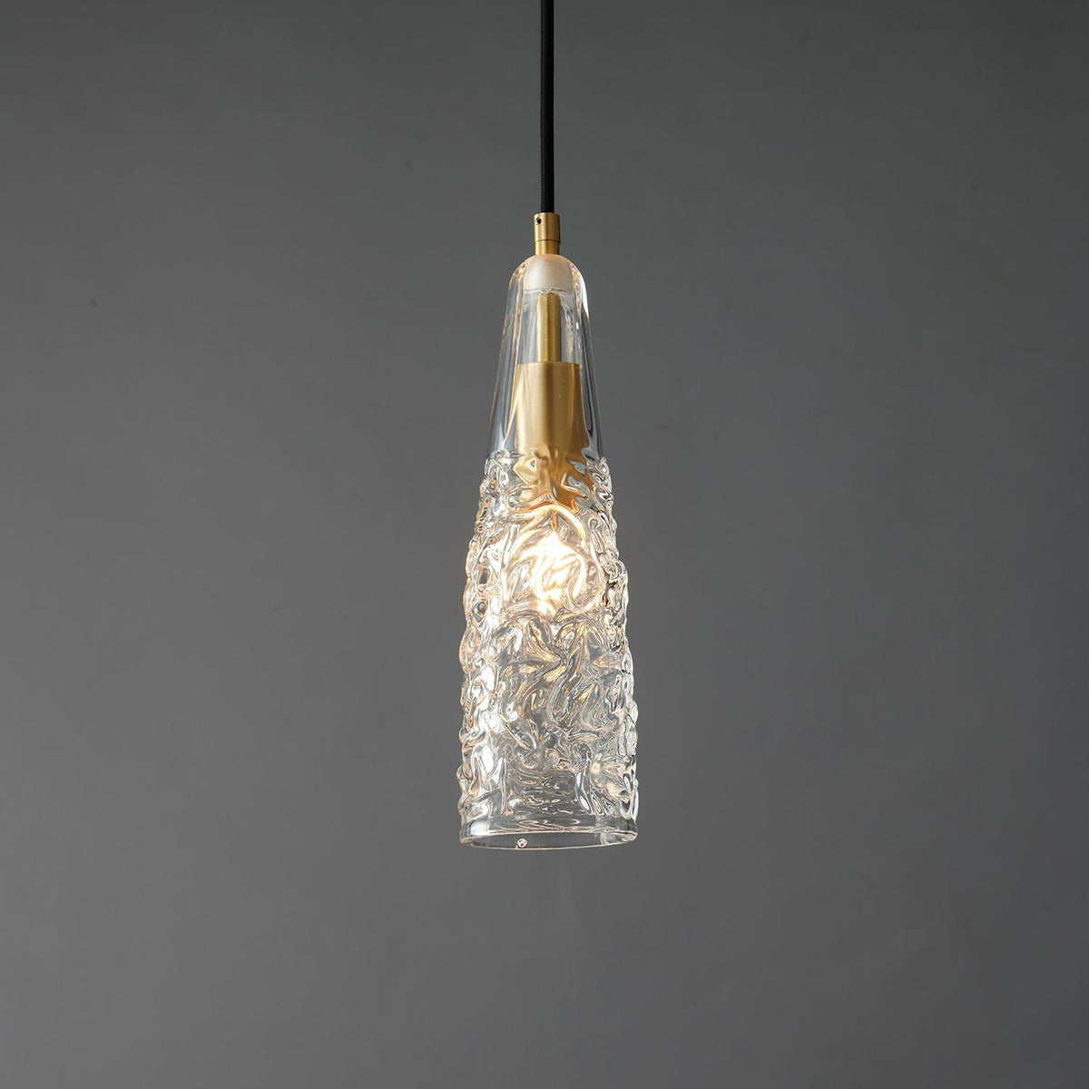 Luxinira lámpara colgante pantalla transparente cristal