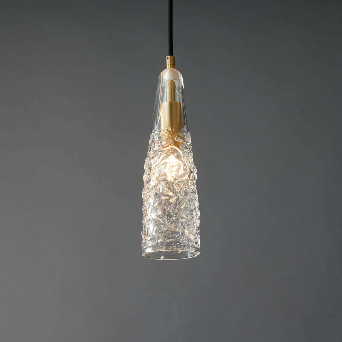 Luxinira lámpara colgante pantalla transparente cristal