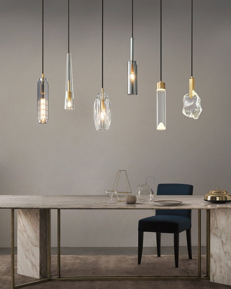 Luxinira lámpara colgante pantalla transparente cristal