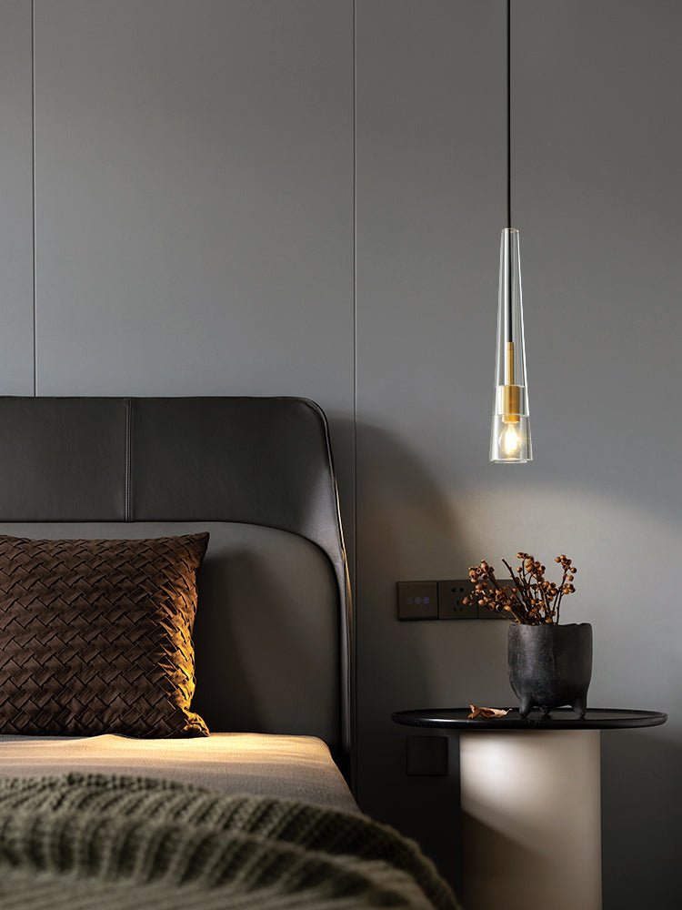 Luxinira lámpara colgante pantalla transparente cristal