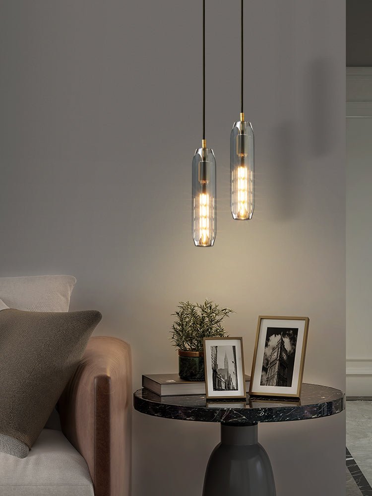 Luxinira lámpara colgante pantalla transparente cristal