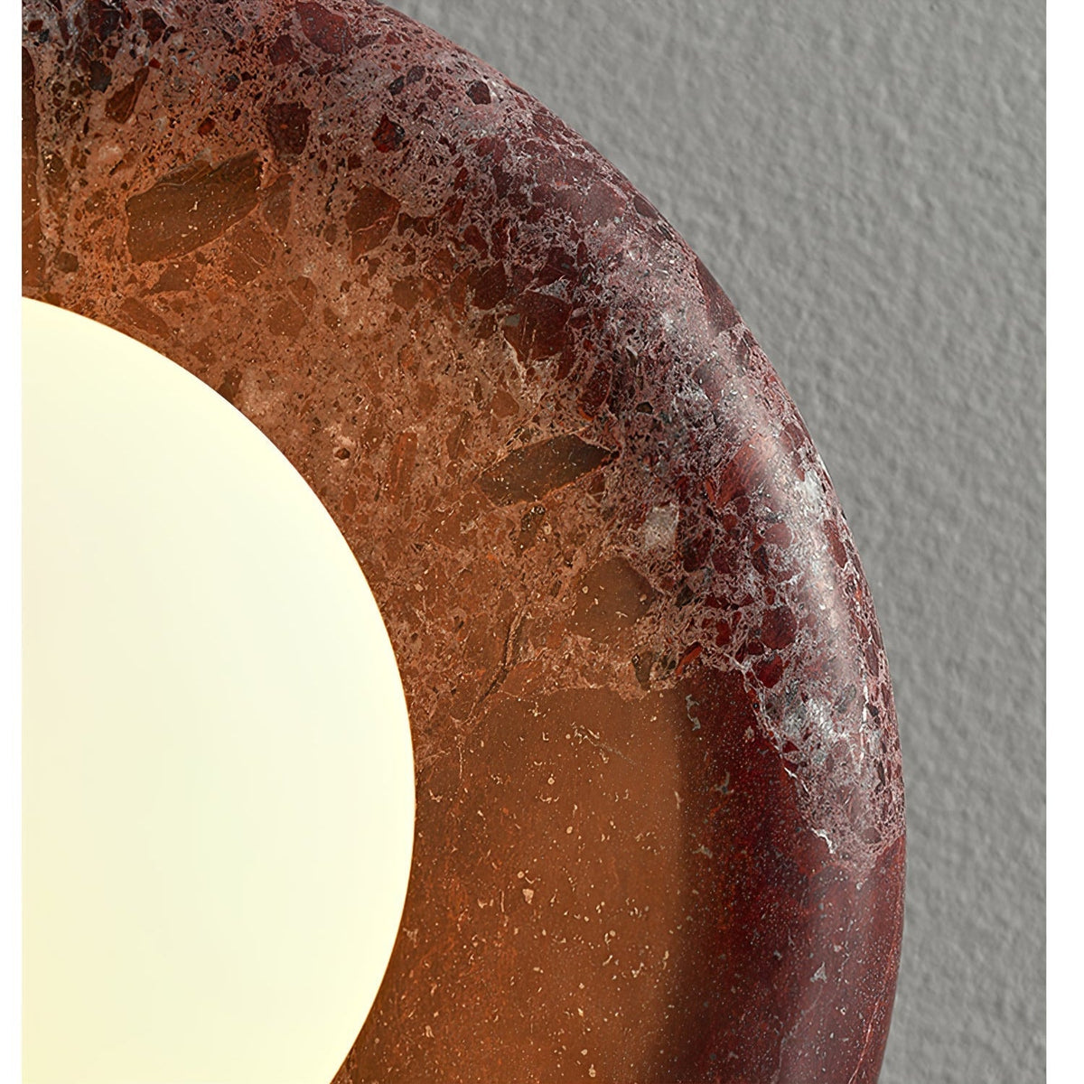 Aplique de pared de mármol vintage ámbar