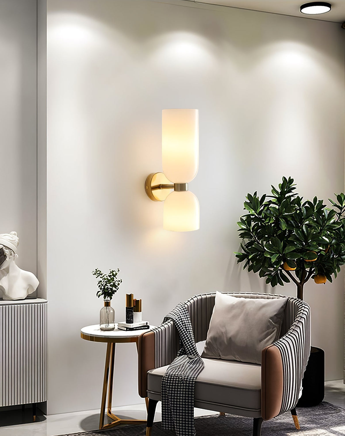 Zildes nórdico aplique de pared de vidrio con enchufe enchufable