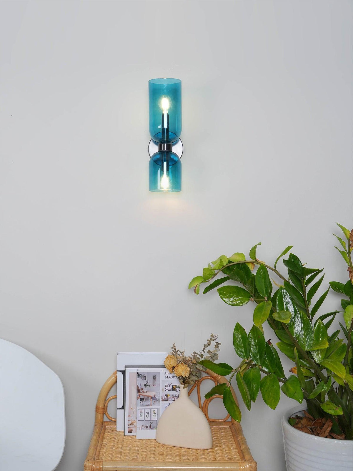 Zildes nórdico aplique de pared de vidrio con enchufe enchufable