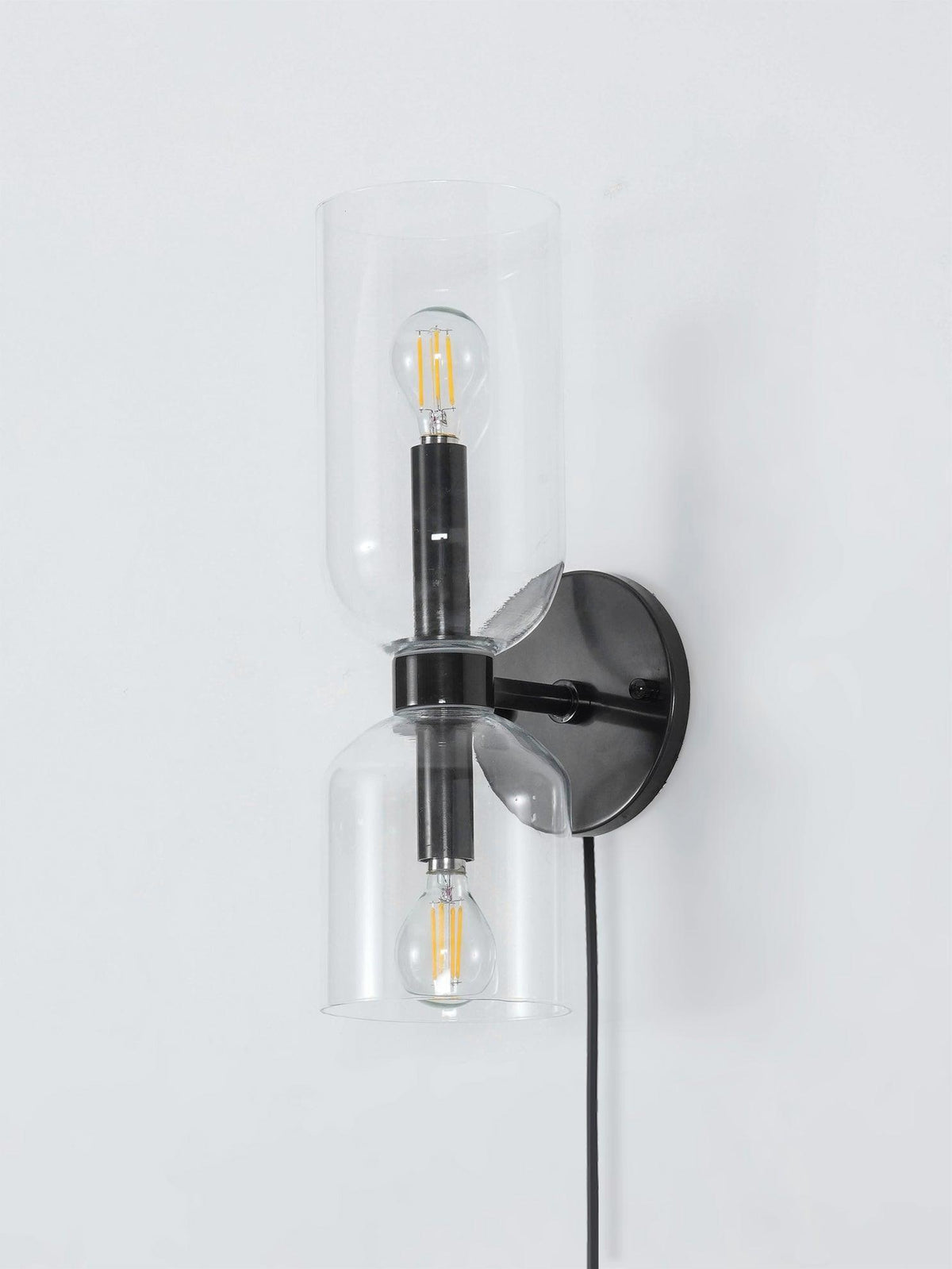 Zildes nórdico aplique de pared de vidrio con enchufe enchufable