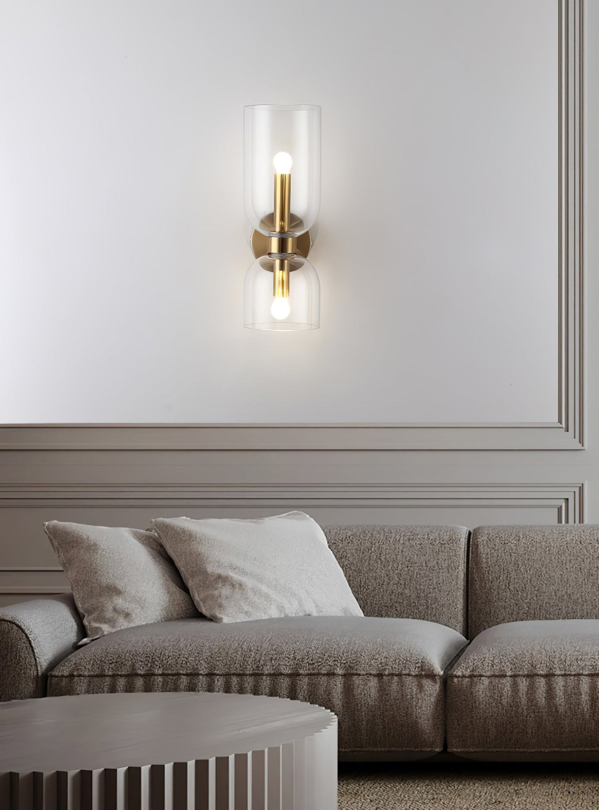 Bryn aplique de pared moderno minimalista de vidrio
