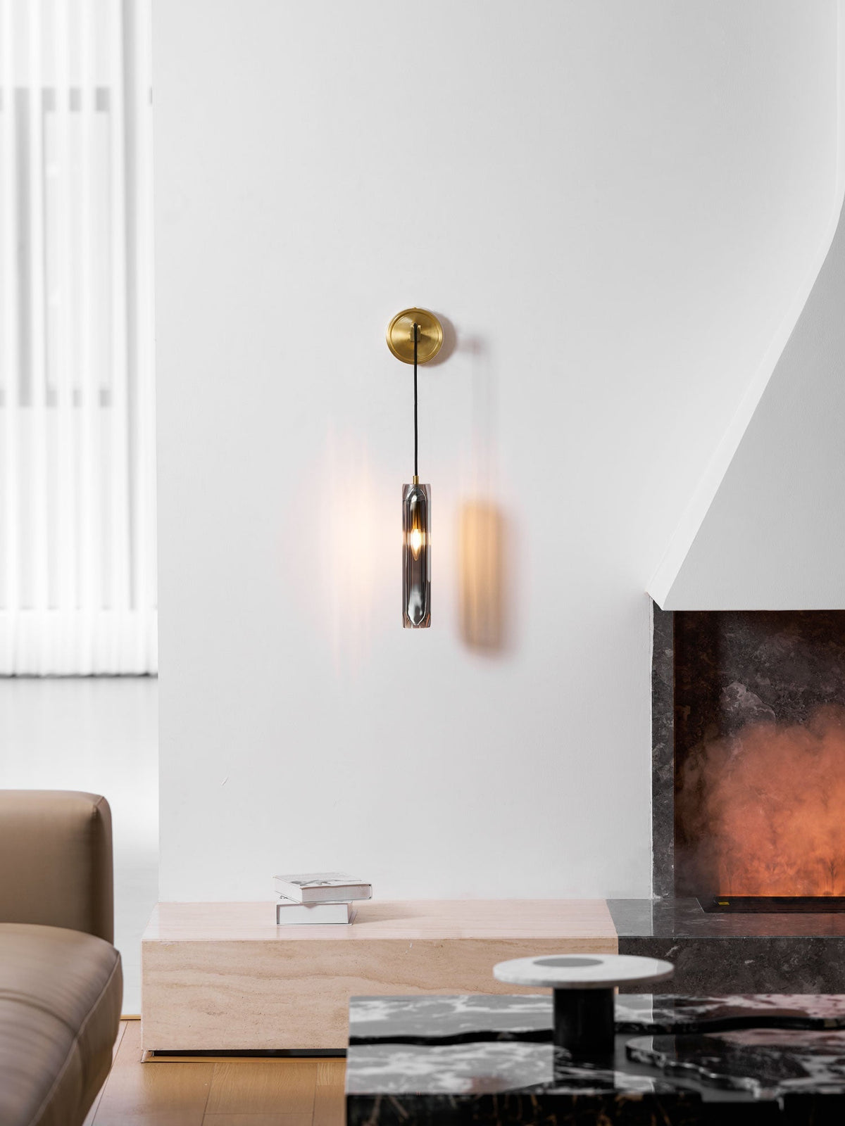 Zodorila aplique de pared moderno minimalista en cristal