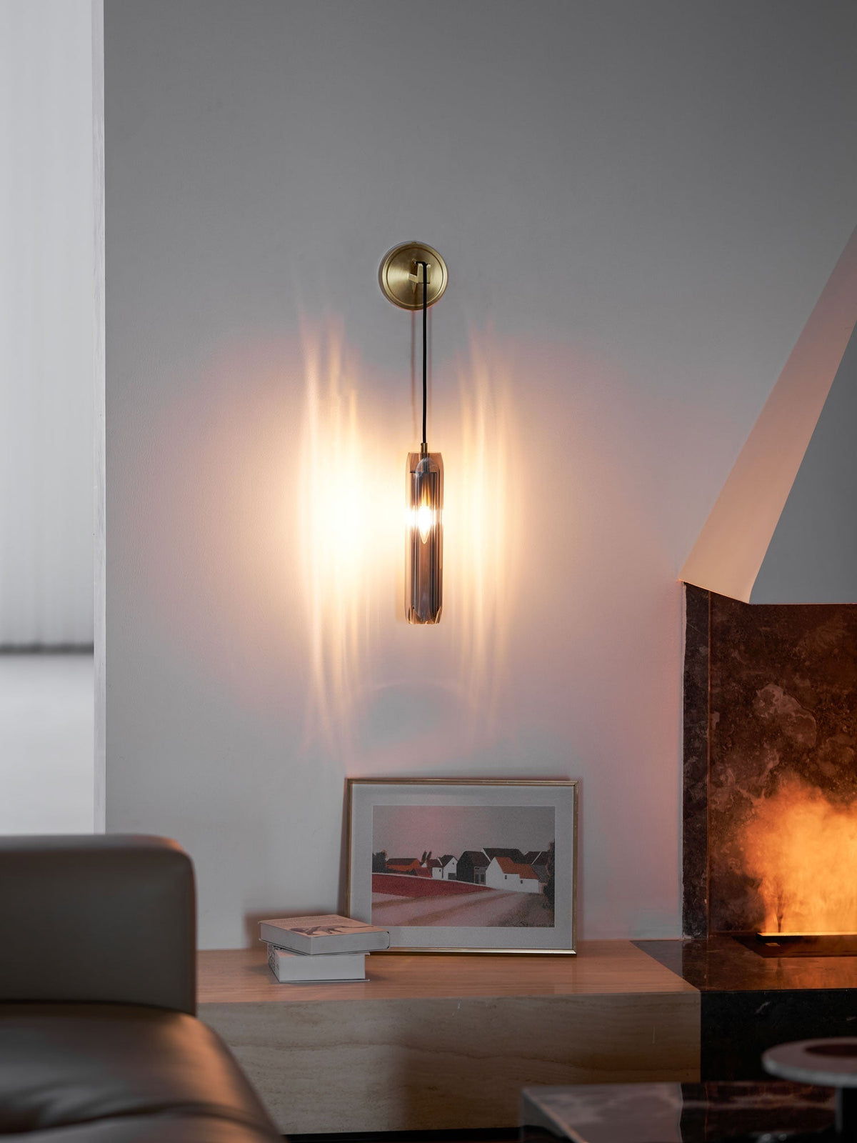 Zodorila aplique de pared moderno minimalista en cristal