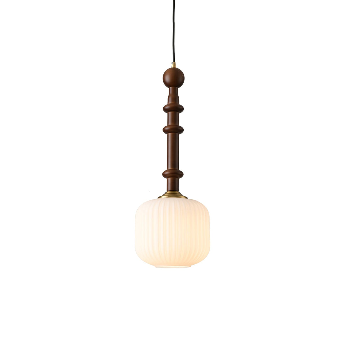 Iliror lámpara colgante tradicional de madera y vidrio