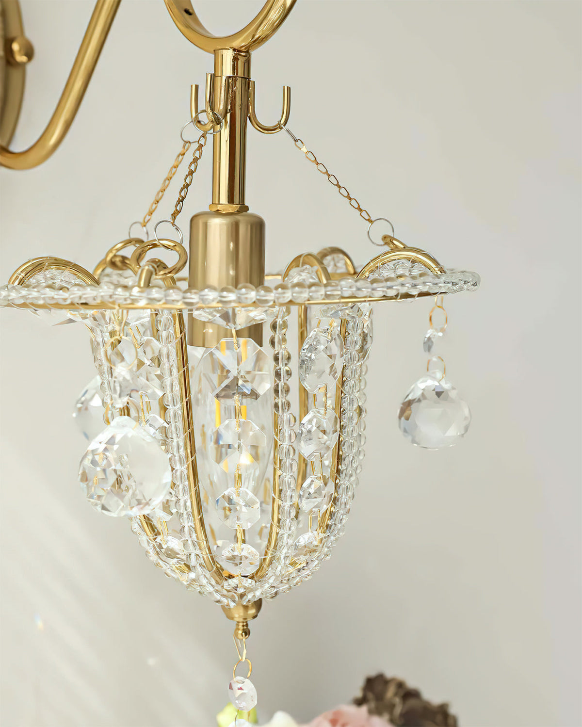 Arabella aplique de pared de cristal
