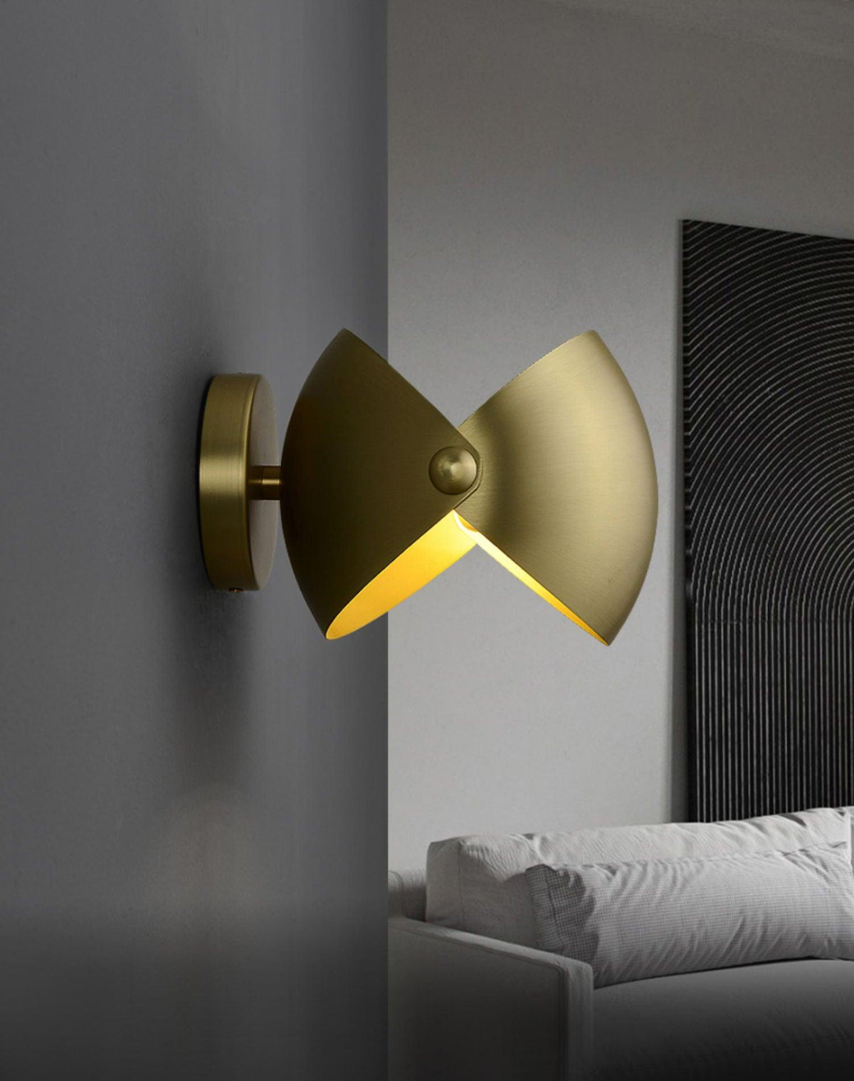 Casirette aplique de pared elegante en latón