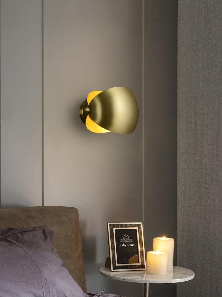 Casirette aplique de pared elegante en latón
