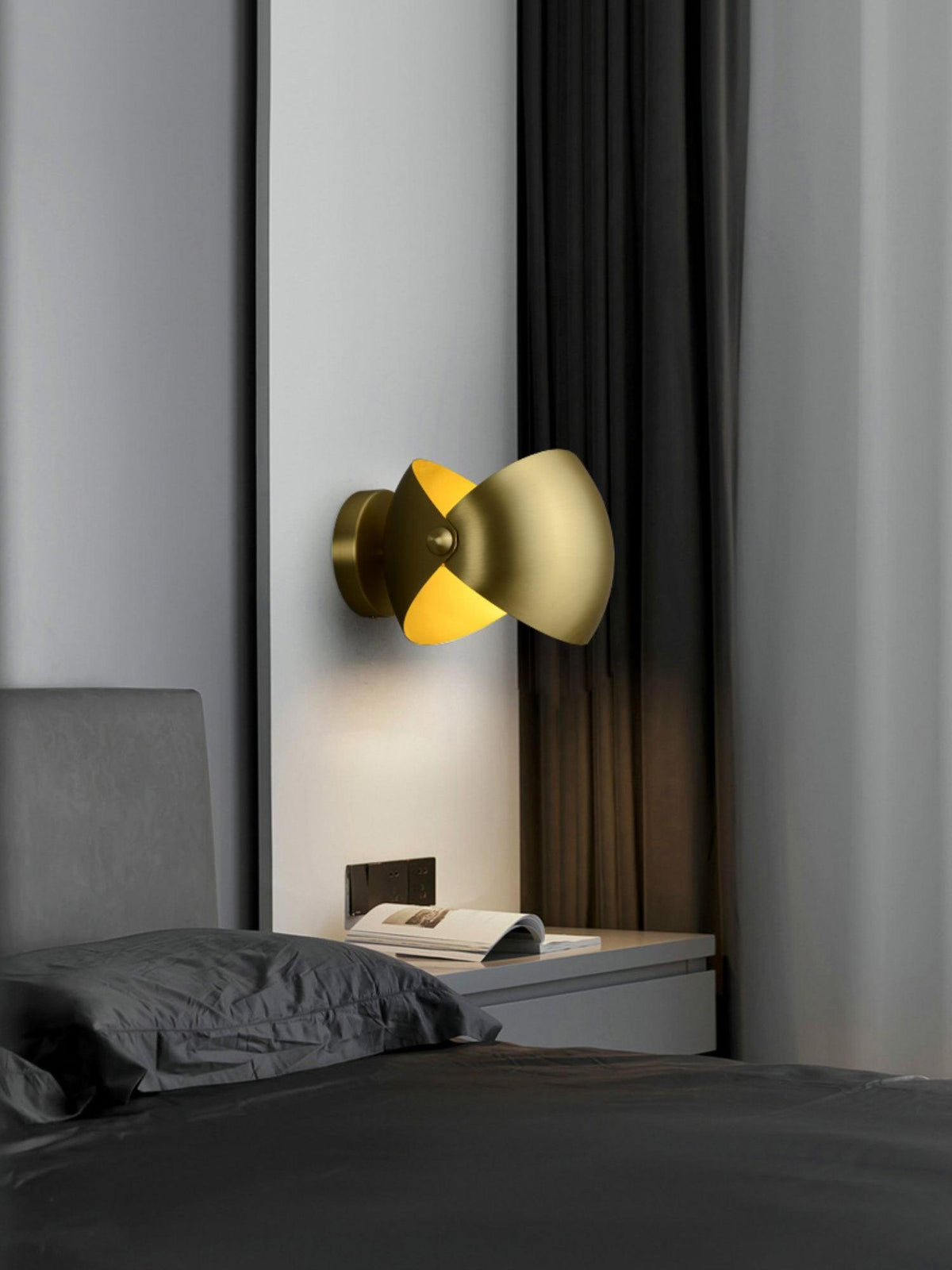 Casirette aplique de pared elegante en latón