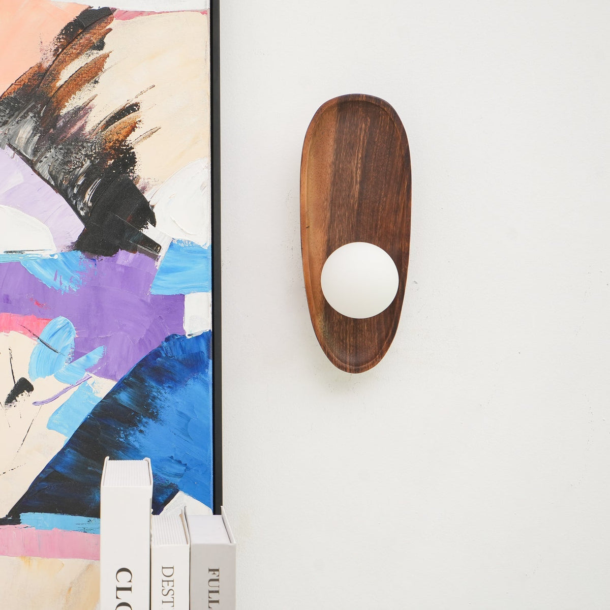 Sylaise aplique de pared moderno minimalista de madera y vidrio
