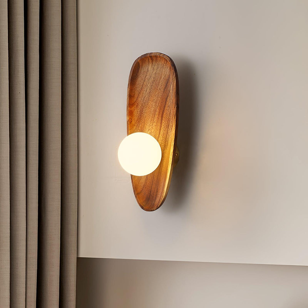 Sylaise aplique de pared moderno minimalista de madera y vidrio