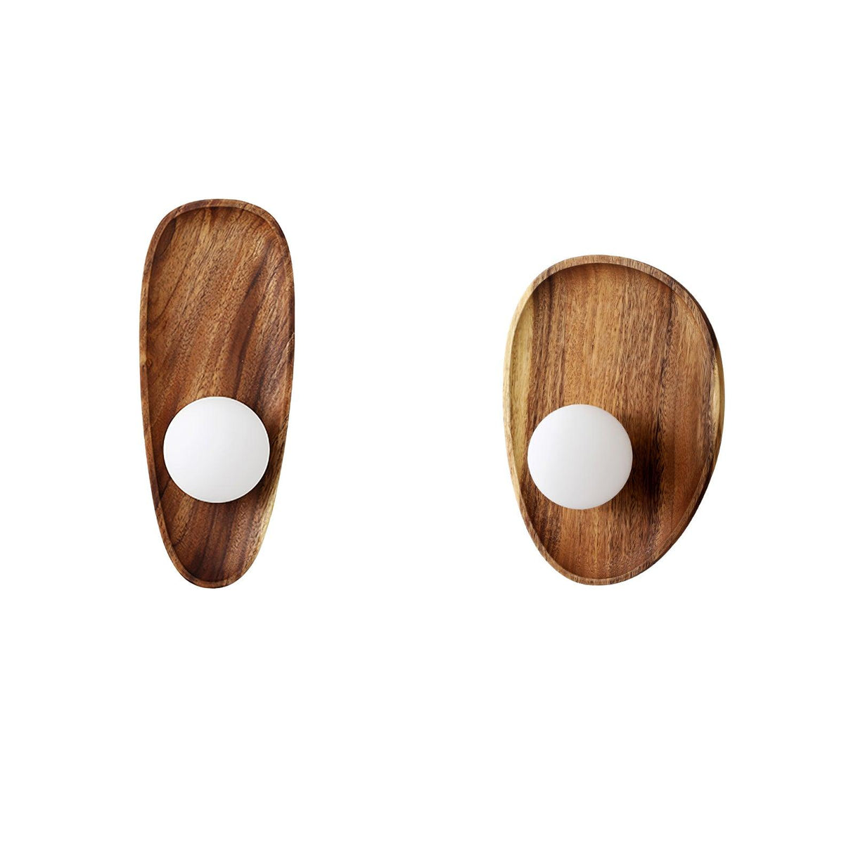 Ligno  Wall Lamp Natural Wood Glass