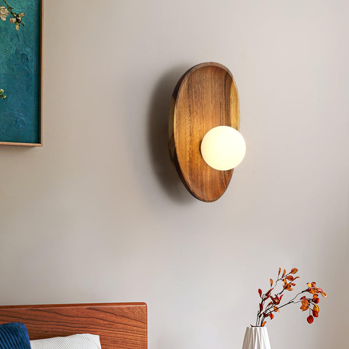 Sylaise aplique de pared moderno minimalista de madera y vidrio