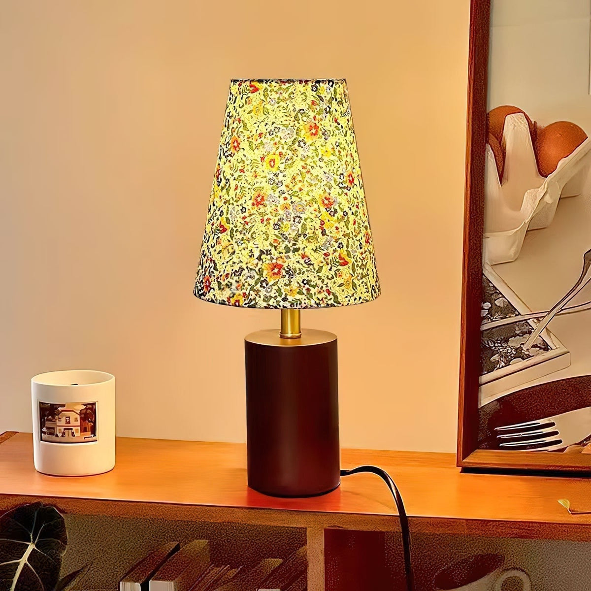 Elvivelia lámpara de mesa Vintage de madera
