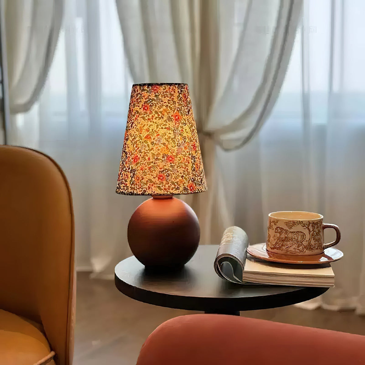 Elvivelia lámpara de mesa Vintage de madera