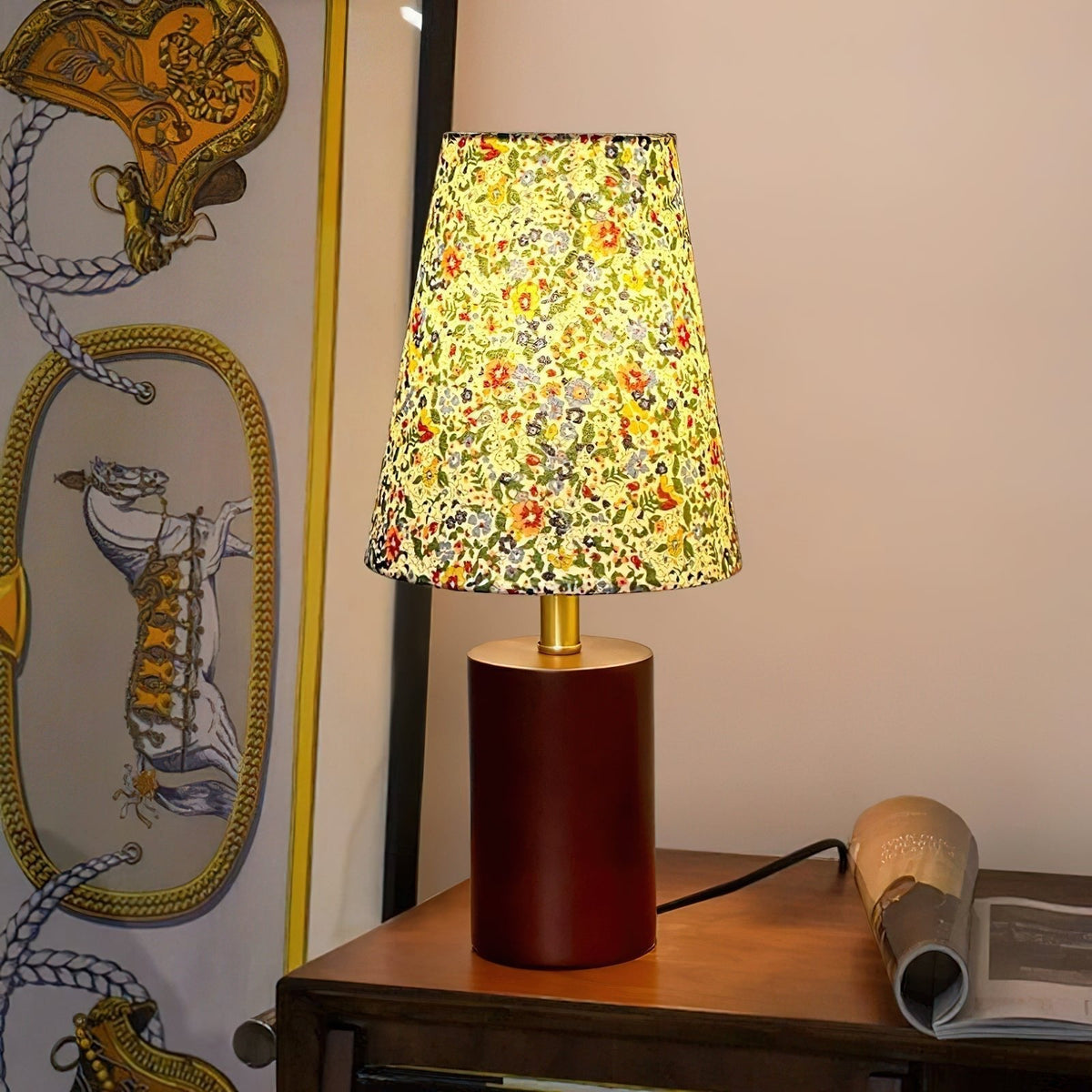 Elvivelia lámpara de mesa Vintage de madera