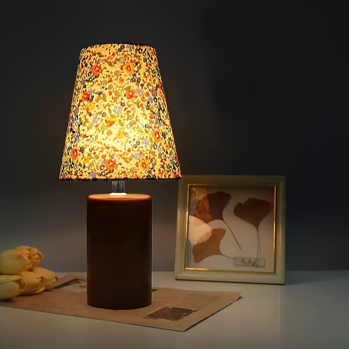 Elvivelia lámpara de mesa Vintage de madera