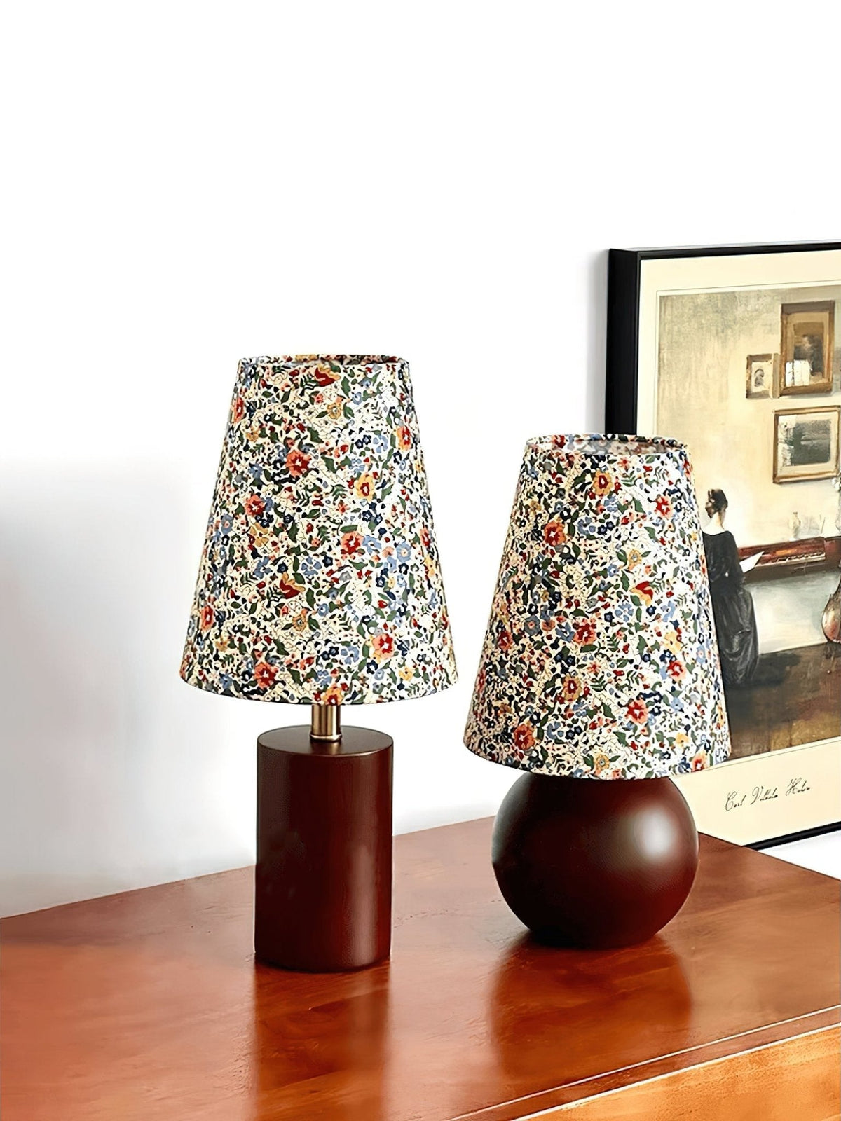 Elvivelia lámpara de mesa Vintage de madera