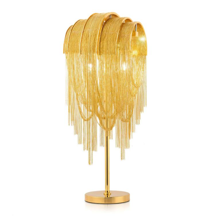 Hune lámpara de mesa artística de acero
