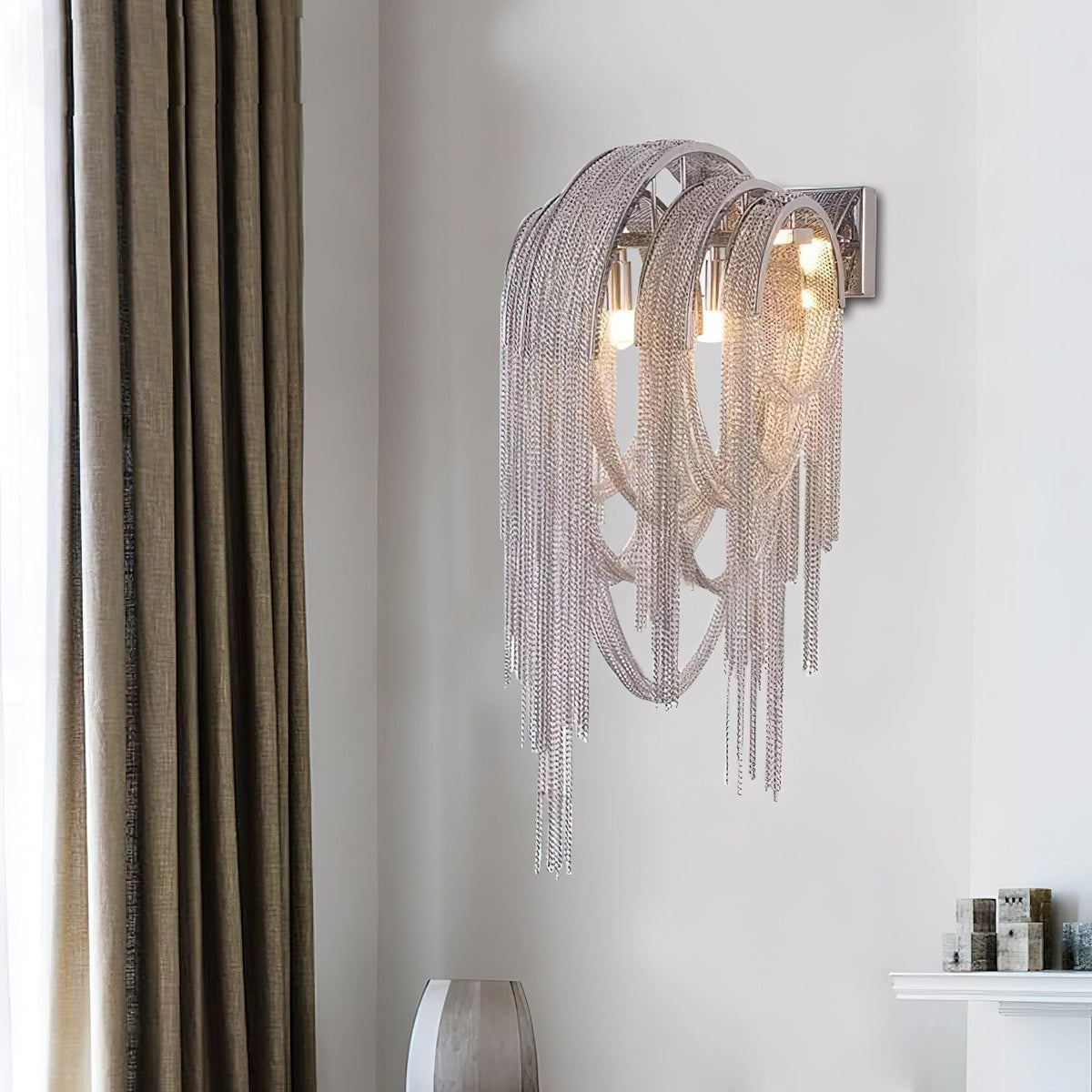 Chains aplique de pared Postmodern de lujo Tassel
