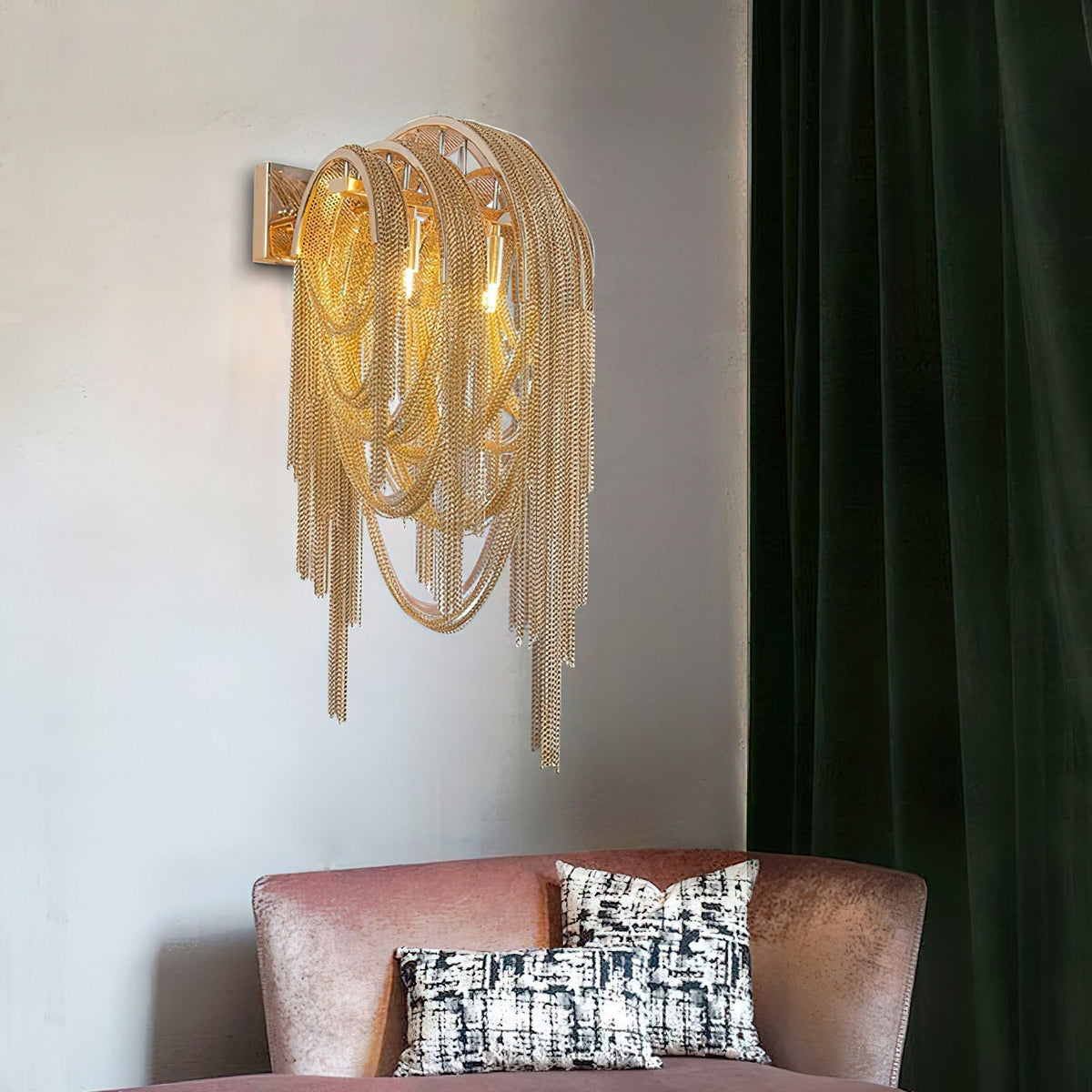 Chains aplique de pared Postmodern de lujo Tassel