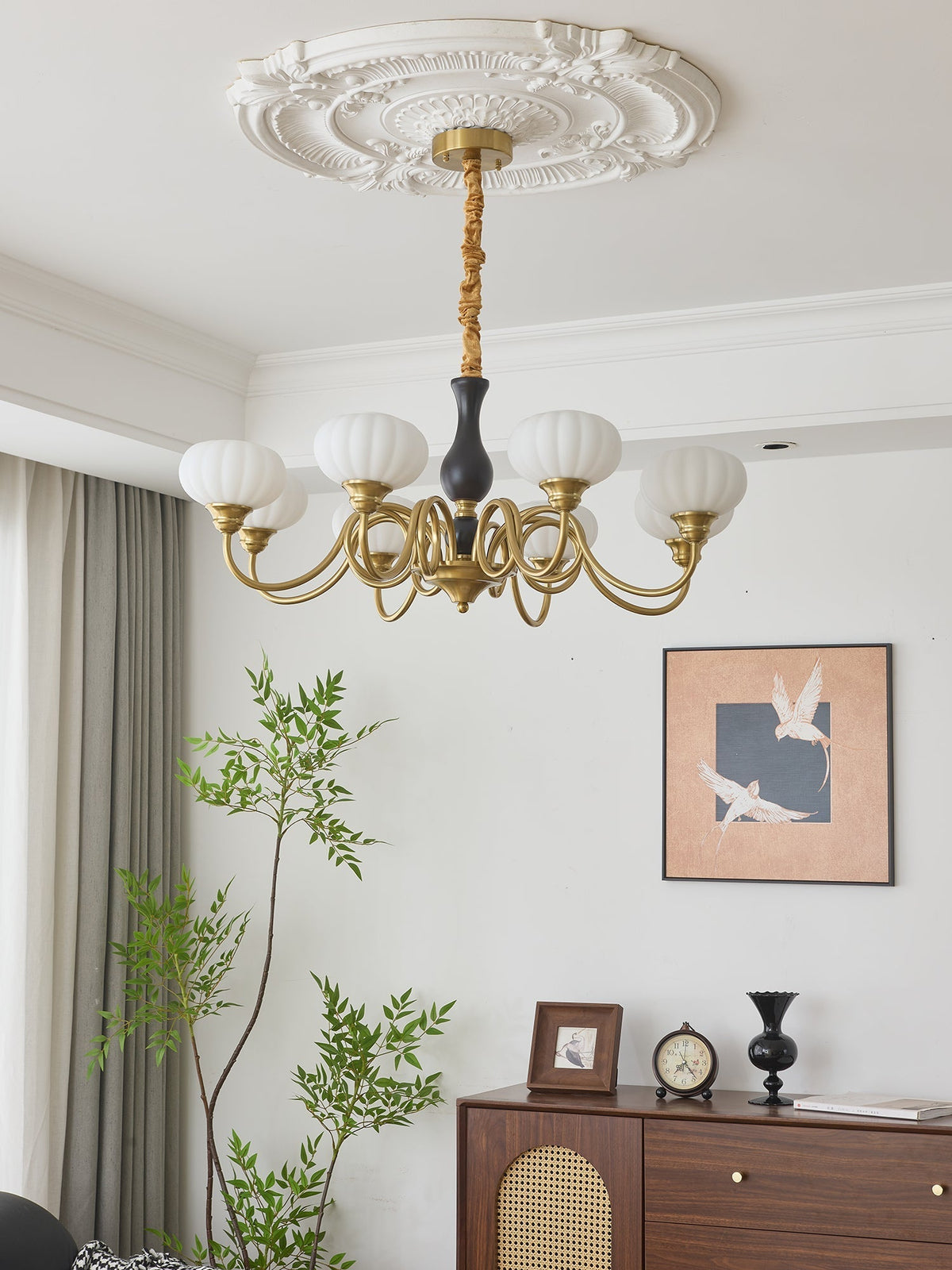 Avinor lámpara de araña nórdica tradicional de madera