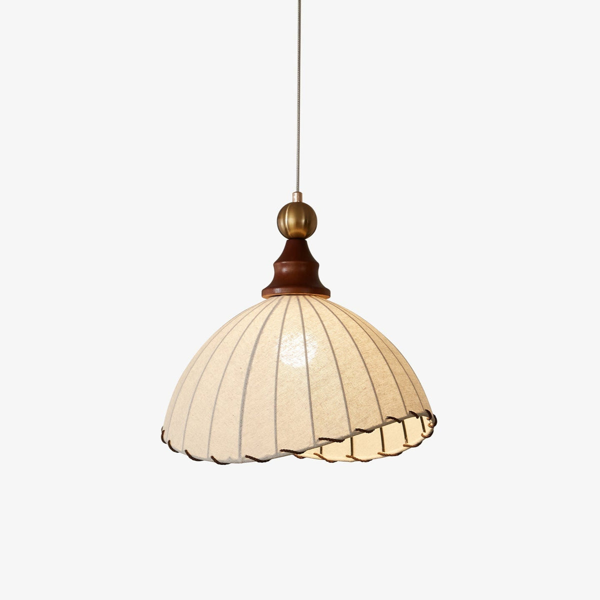 Earian lámpara colgante elegante de madera y tejido