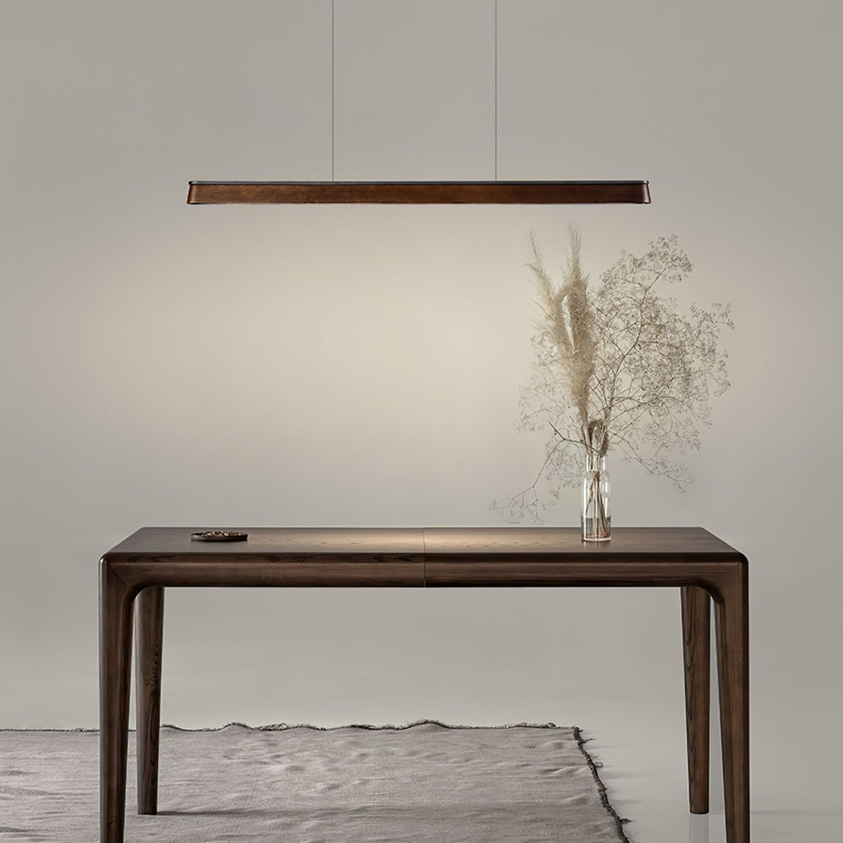 Zura lámpara colgante lineal de madera industrial