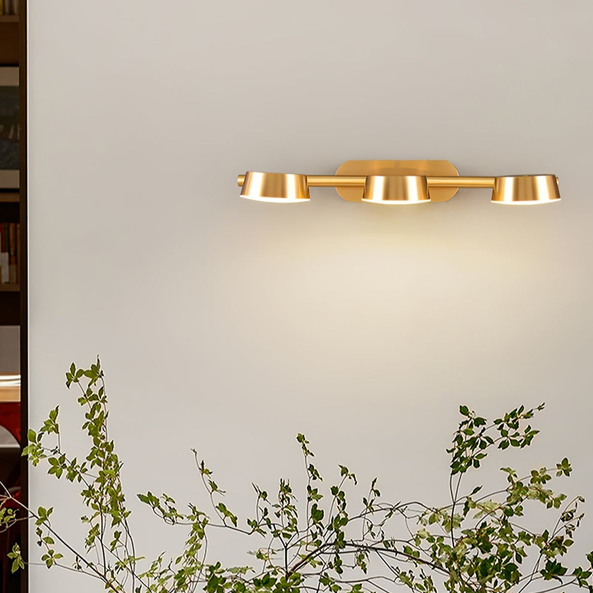 Xara aplique de pared Premium elegancia en latón para espejo