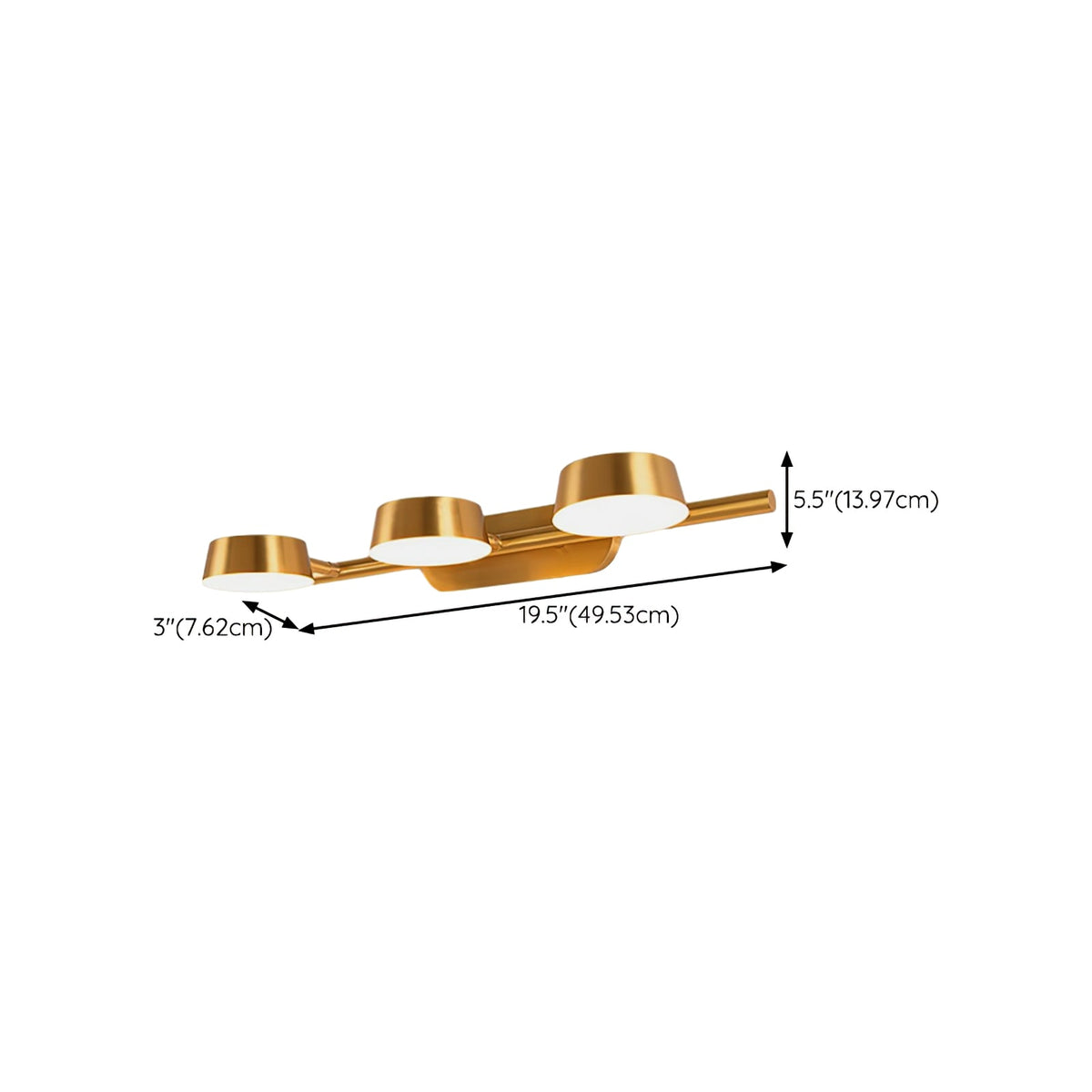 Xara aplique de pared Premium elegancia en latón para espejo