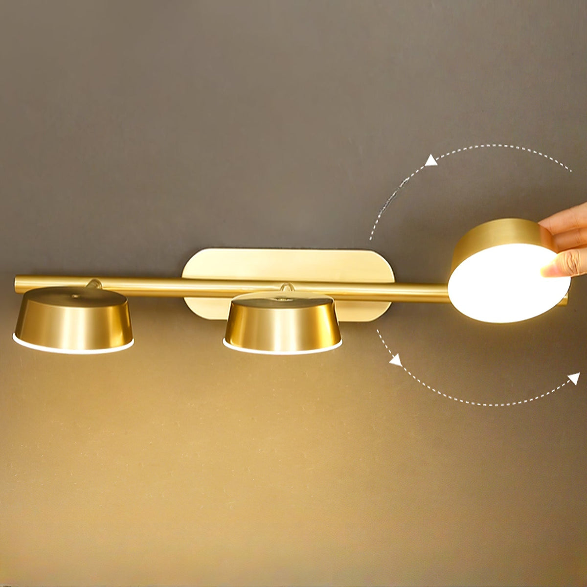 Xara aplique de pared Premium elegancia en latón para espejo