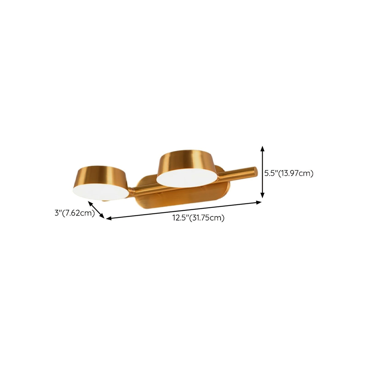 Xara aplique de pared Premium elegancia en latón para espejo
