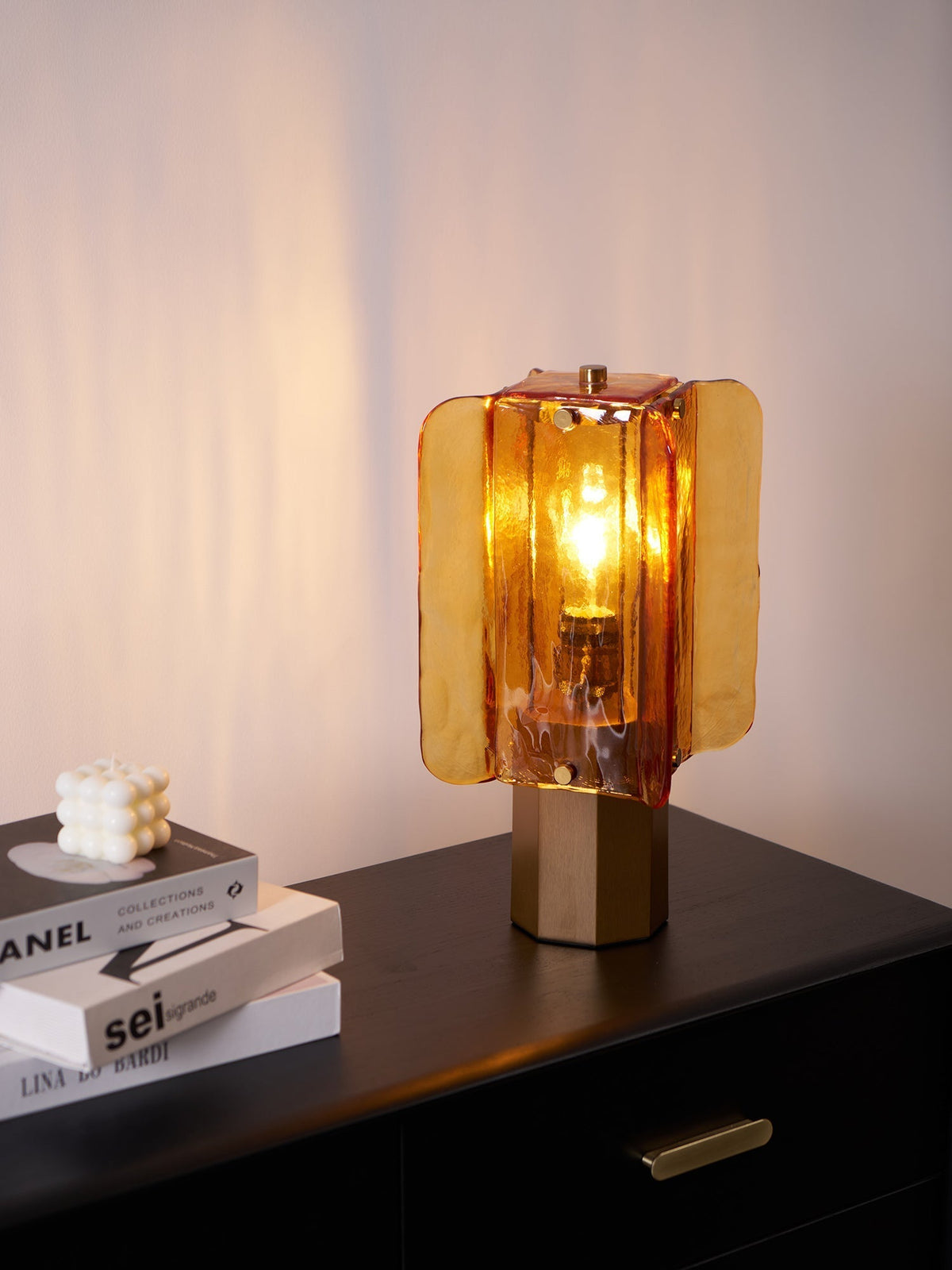 Yentix lámpara de mesa de vidrio
