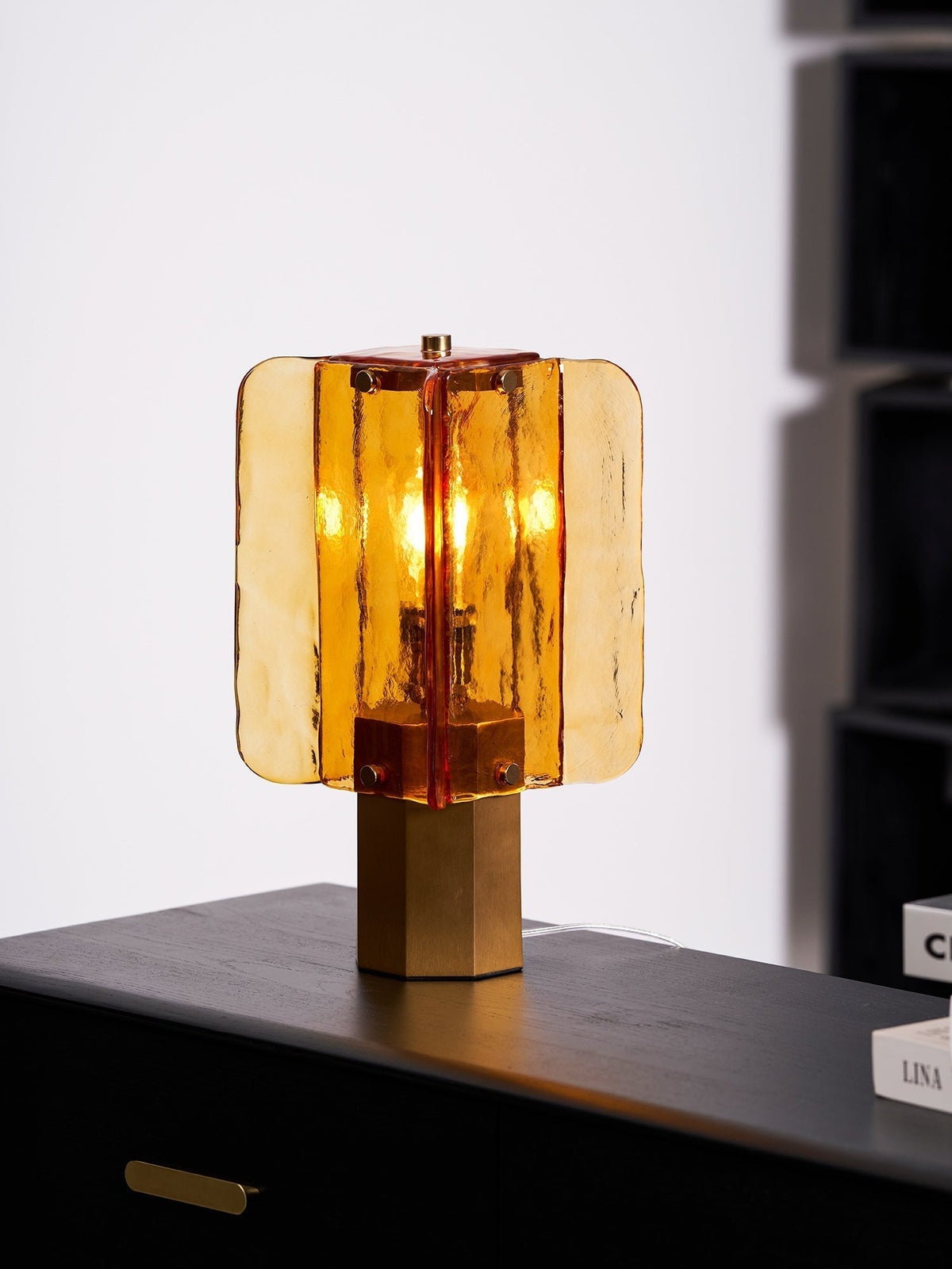 Yentix lámpara de mesa de vidrio