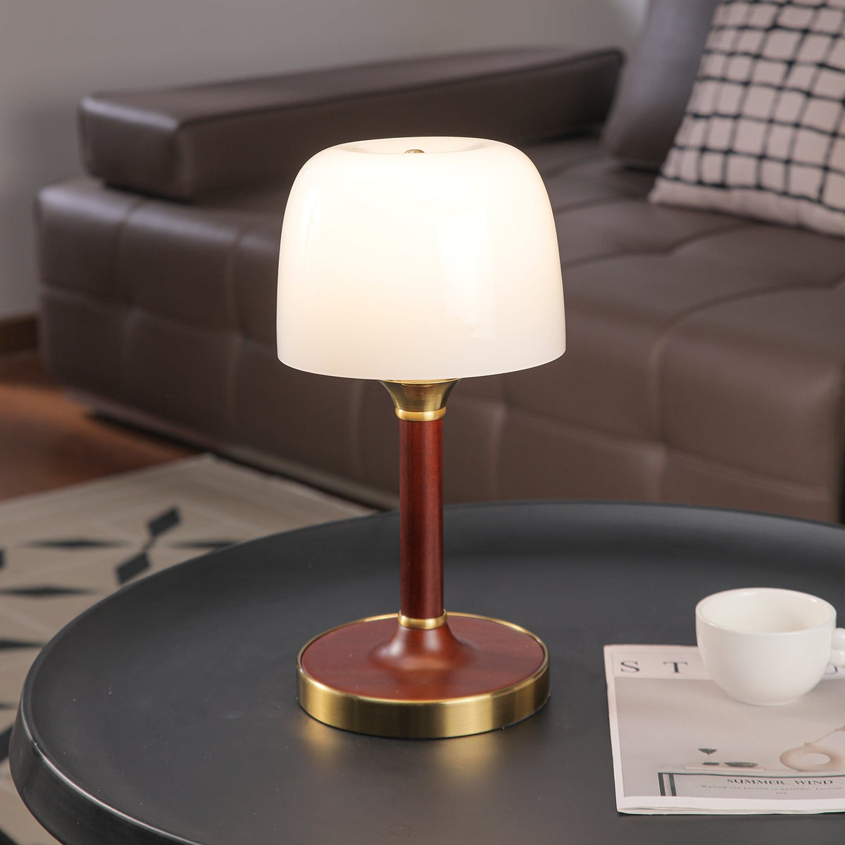 Rinariella lámpara de mesa de madera estilo