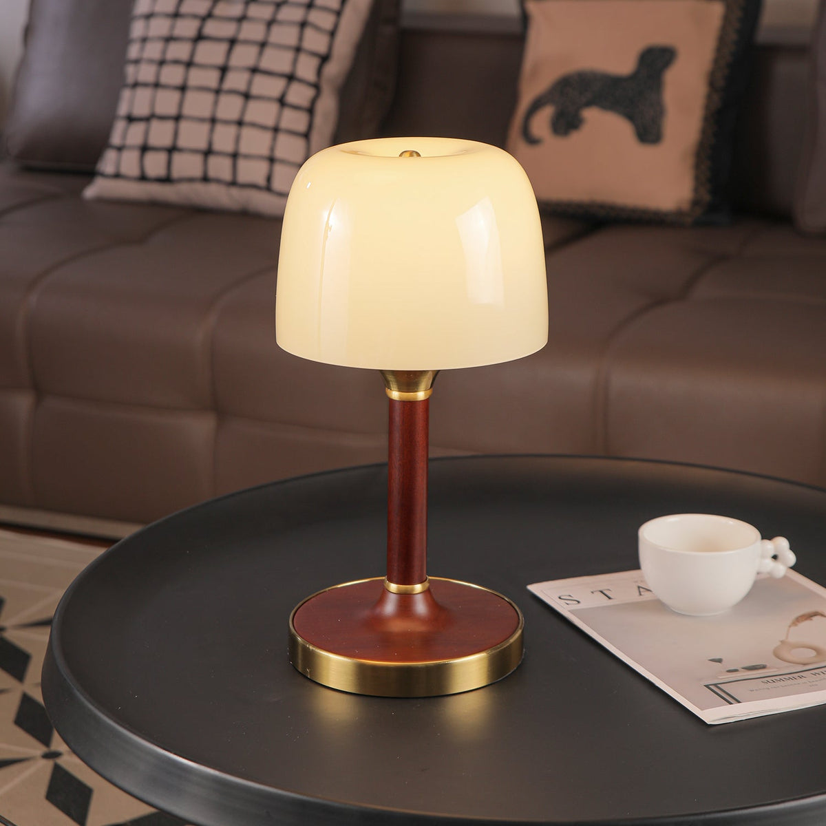 Rinariella lámpara de mesa de madera estilo