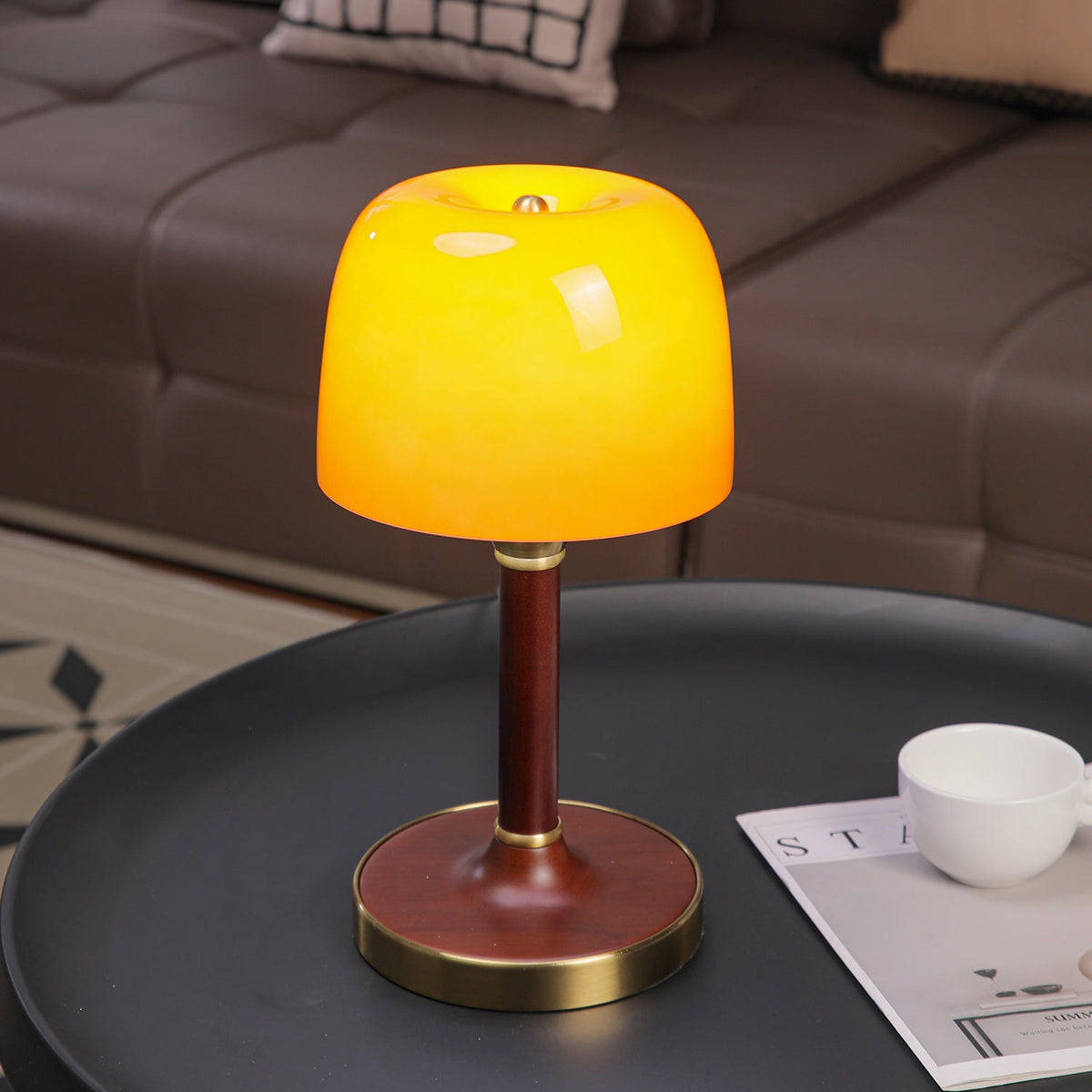 Rinariella lámpara de mesa de madera estilo